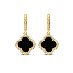 Black Deluxe Clover Ohrringe