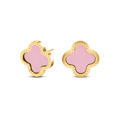 Rosa Clover Ohrstecker