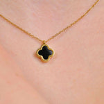 Black Clover Kette aus 316L Edelstahl mit 18k Goldbeschichtung