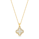 Clover Kette Diamant Weiß Gold