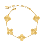 Deluxe Gold Clover Armband