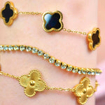 Diamond Tennis Armband in 3mm aus 316L Edelstahl mit 18k Gold-Legierung und hochwertigen Zirkonia Diamanten