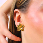 Hochwertige Daily Flower Power Ohrstecker aus 316L Edelstahl und 18k Gold-Veredlung