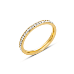 Petite Zirconia Ring in Gold 