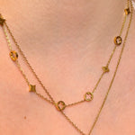 Virale Signature Clover Kette in Gold aus hochwertigem 316L Edelstahl, veredelt mit echter 18k Gold-Legierung
