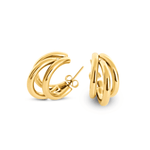 Hochwertige Daily Sleek Creoleon Ohrringe Gold 