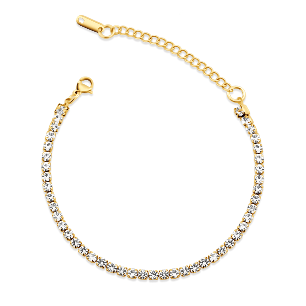 Diamond Tennis Armband 3mm in Gold