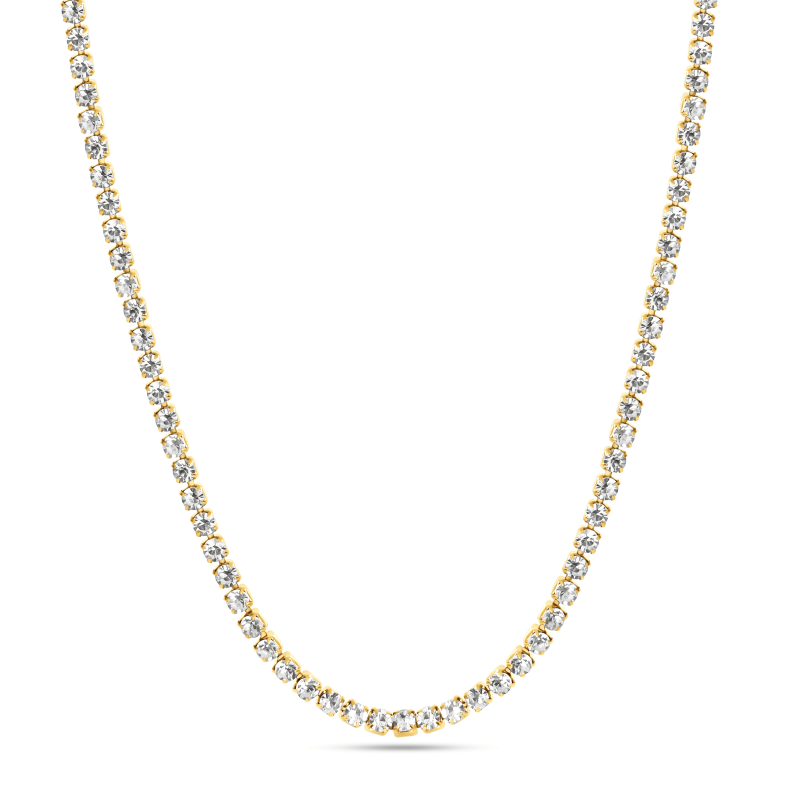Diamond Tennis Kette 3mm in Gold