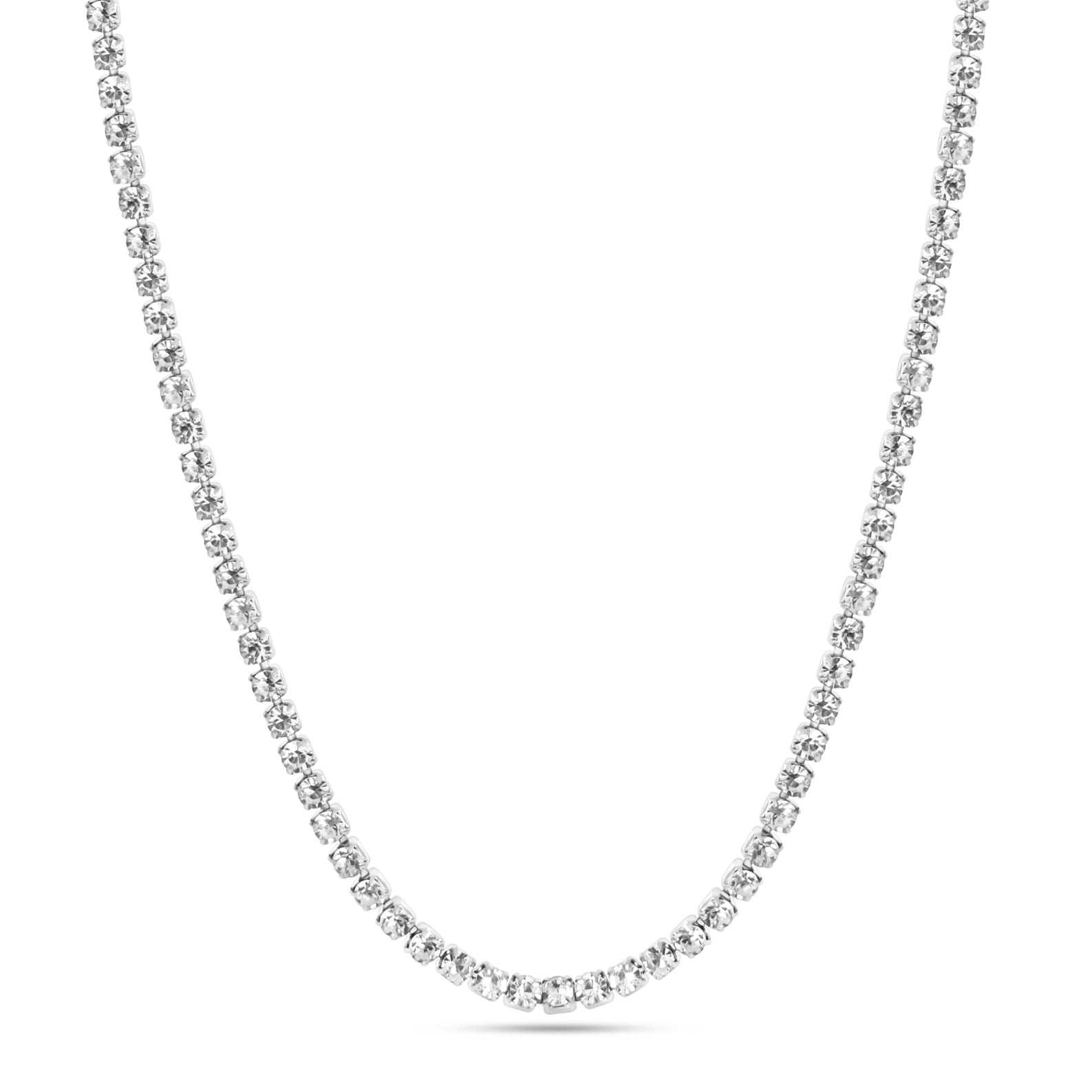 Diamond Tennis Kette 3mm in Silber