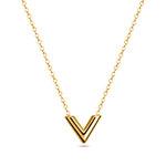 Valeria V Design Kette in Gold