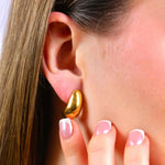 Massive Waterdrop Ohrringe mit 18k Gold-Legierung aus 316L Edelstahl